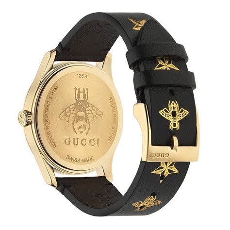 gucci watch bee black|gucci bee watch women.